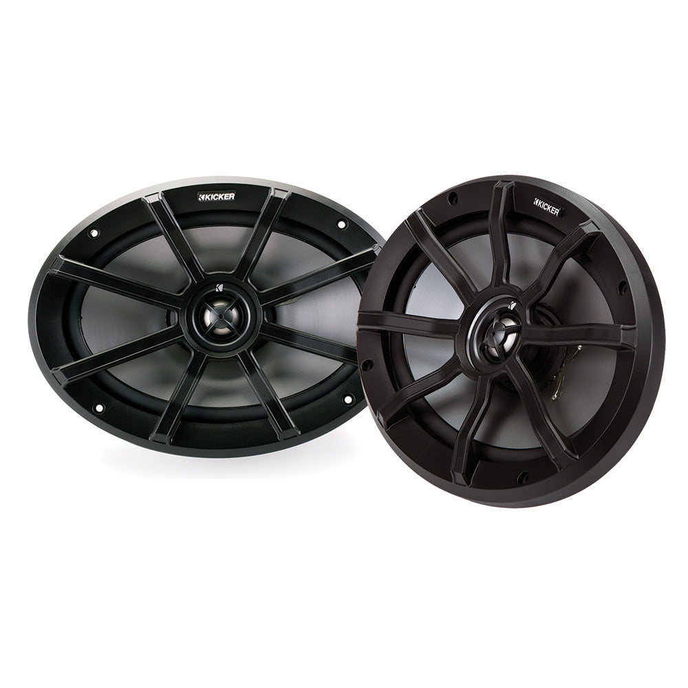 KICKER PS69 6x9 Powersports WeatherProof Coaxial Speakers 4Ohm Black 40PS694
